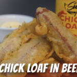 Chickloaf in beer batter
